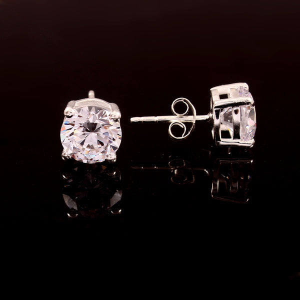 Dimond Ear Studs in 925 Silver