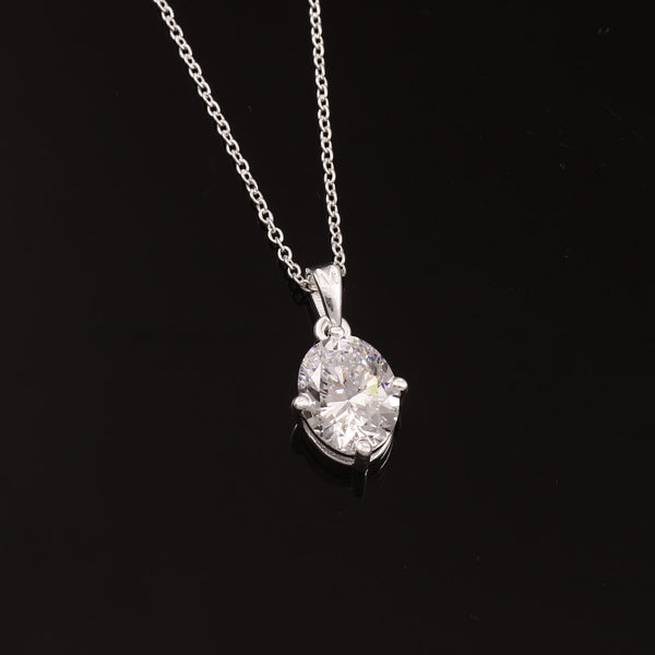Oval Diamond Pendant