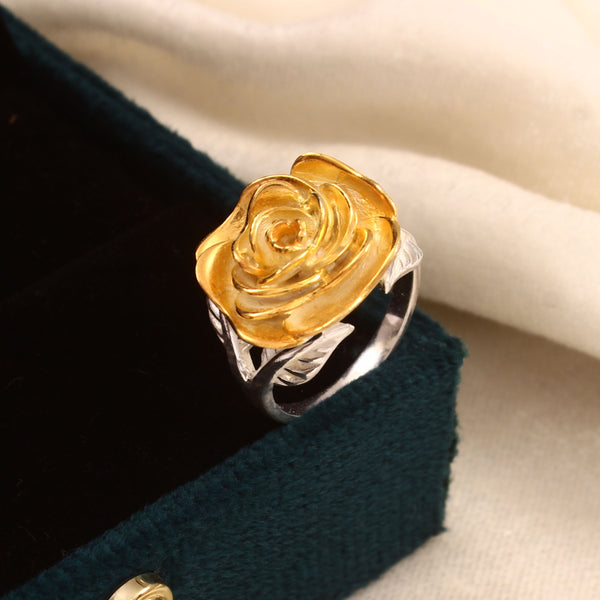 Dual tone Rose Ring