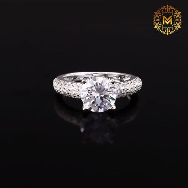 Diamond Ring in 925 Silver