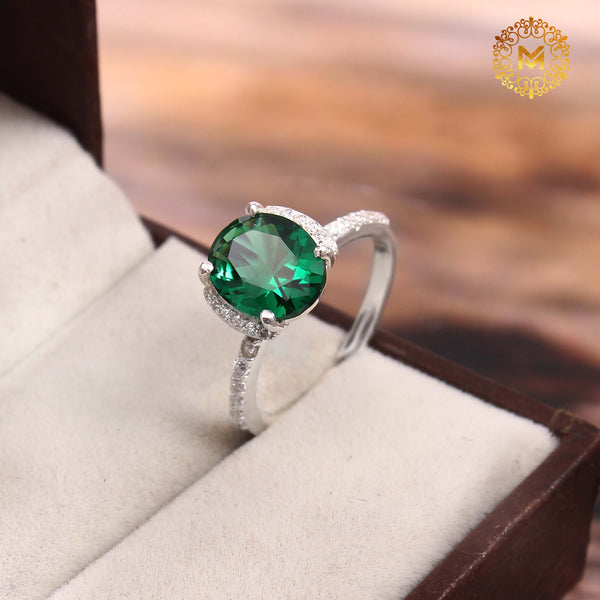 Green Oval Ring